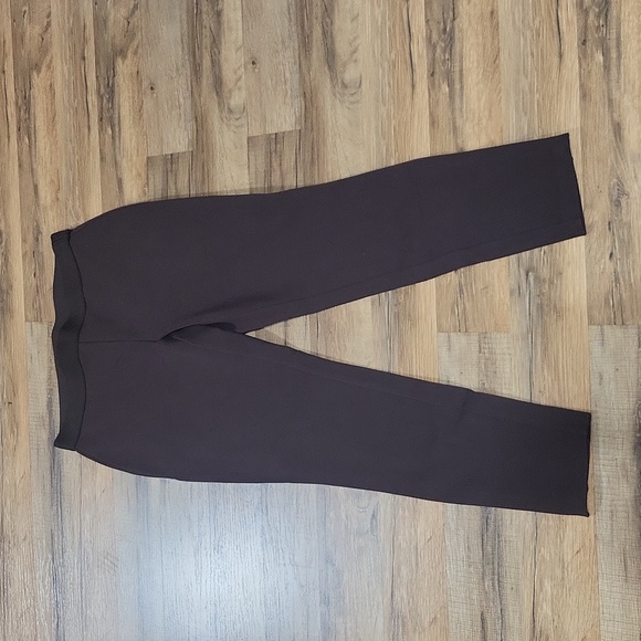 TALBOTS Brown Rayon Blend Wide Elastic Band Waist Skinny Pants with Zip Ankle - Picture 4 of 13